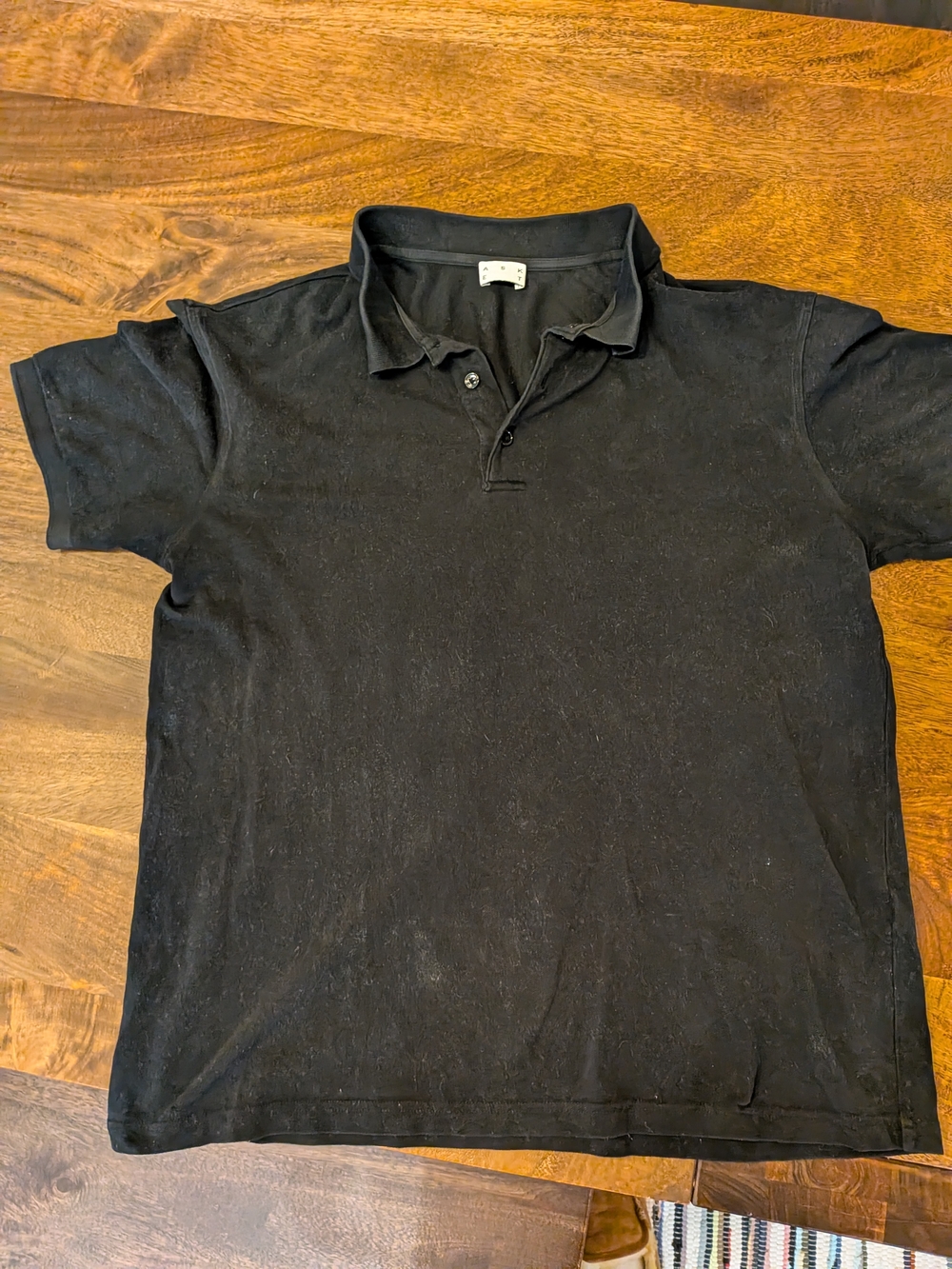 Asket Black Men's Polo Shirt - Classic Short Sleeve